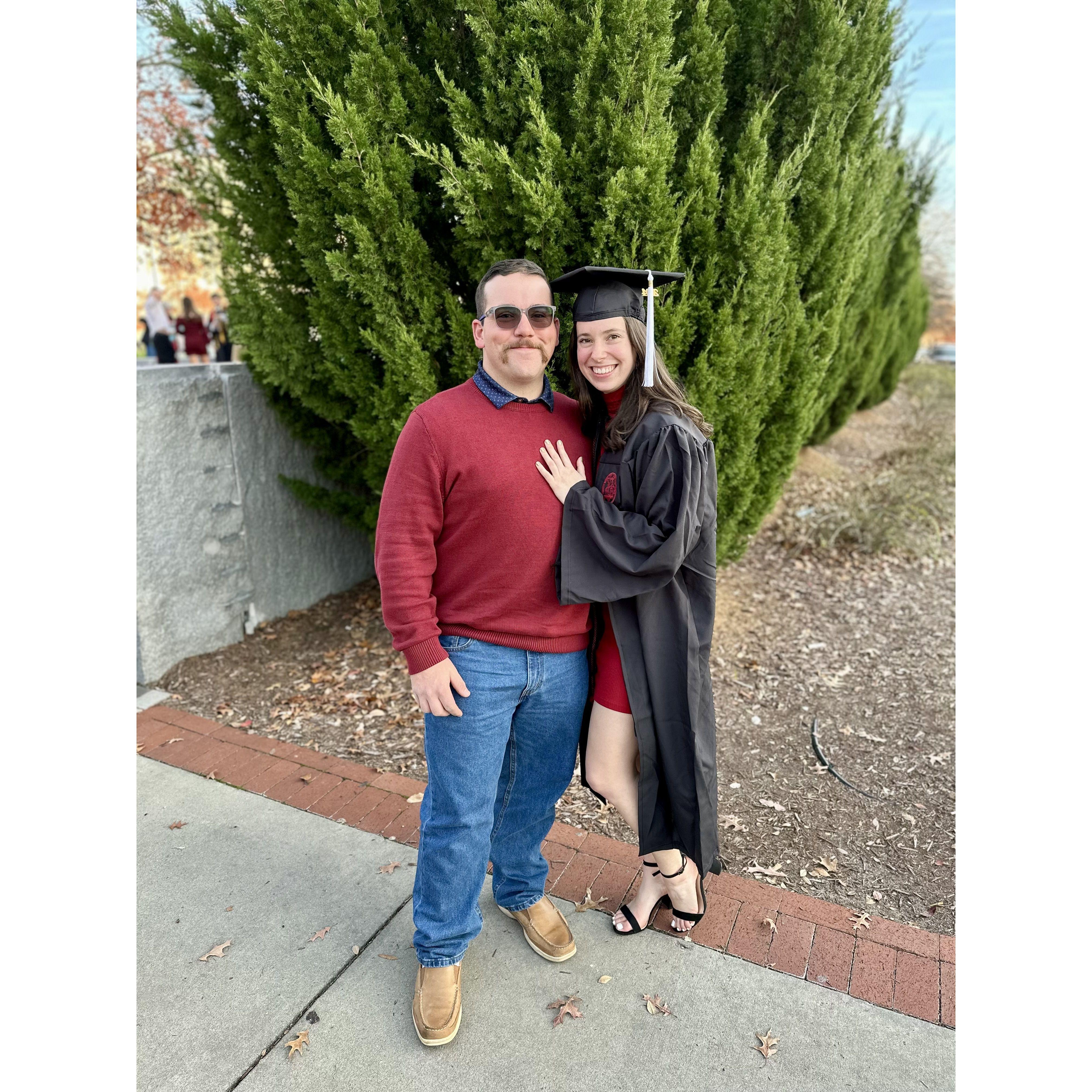 Faith's college graduation. Don't let Ethan fool you - he's a Clemson fan.