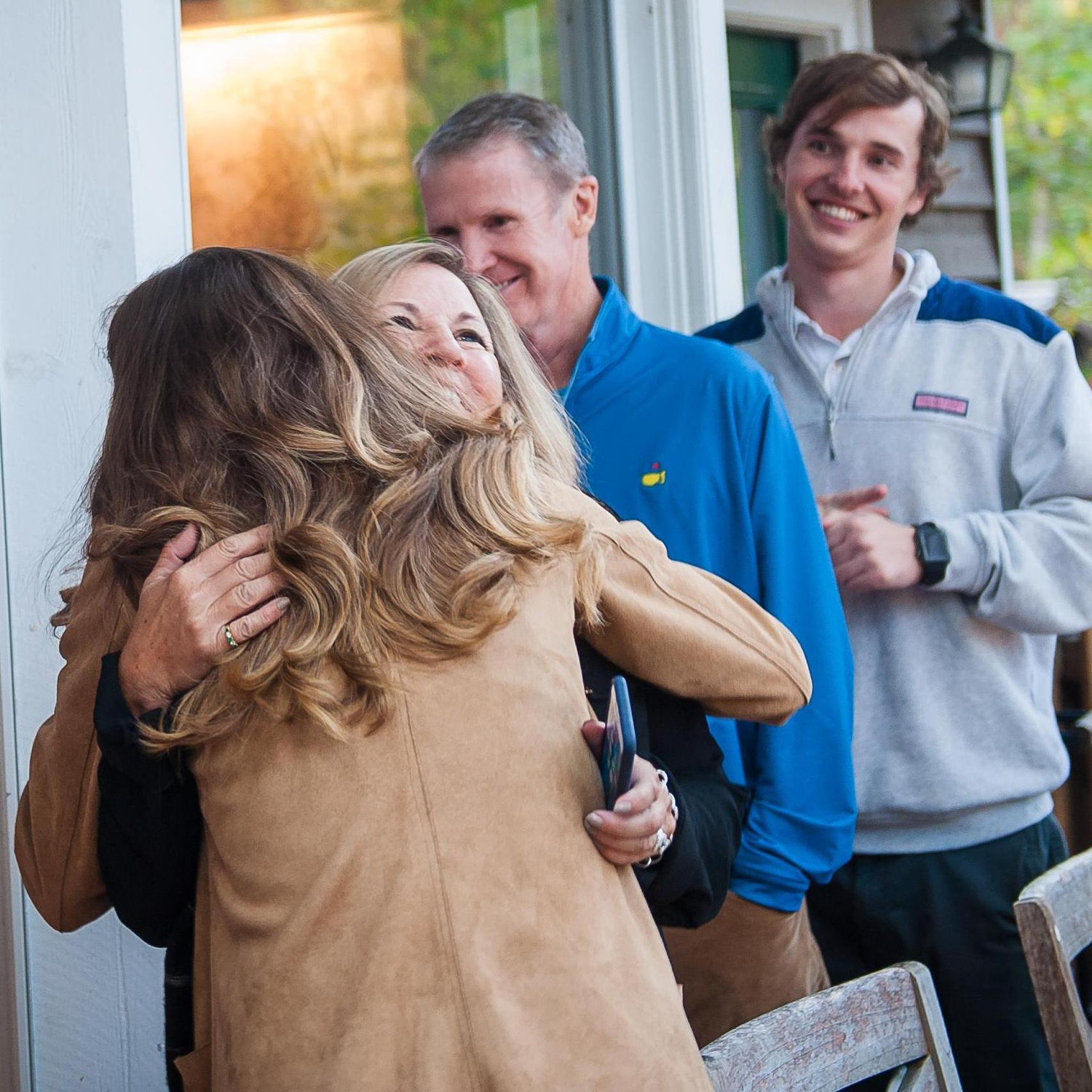 Hugs from Courtney's mom at the engagement!