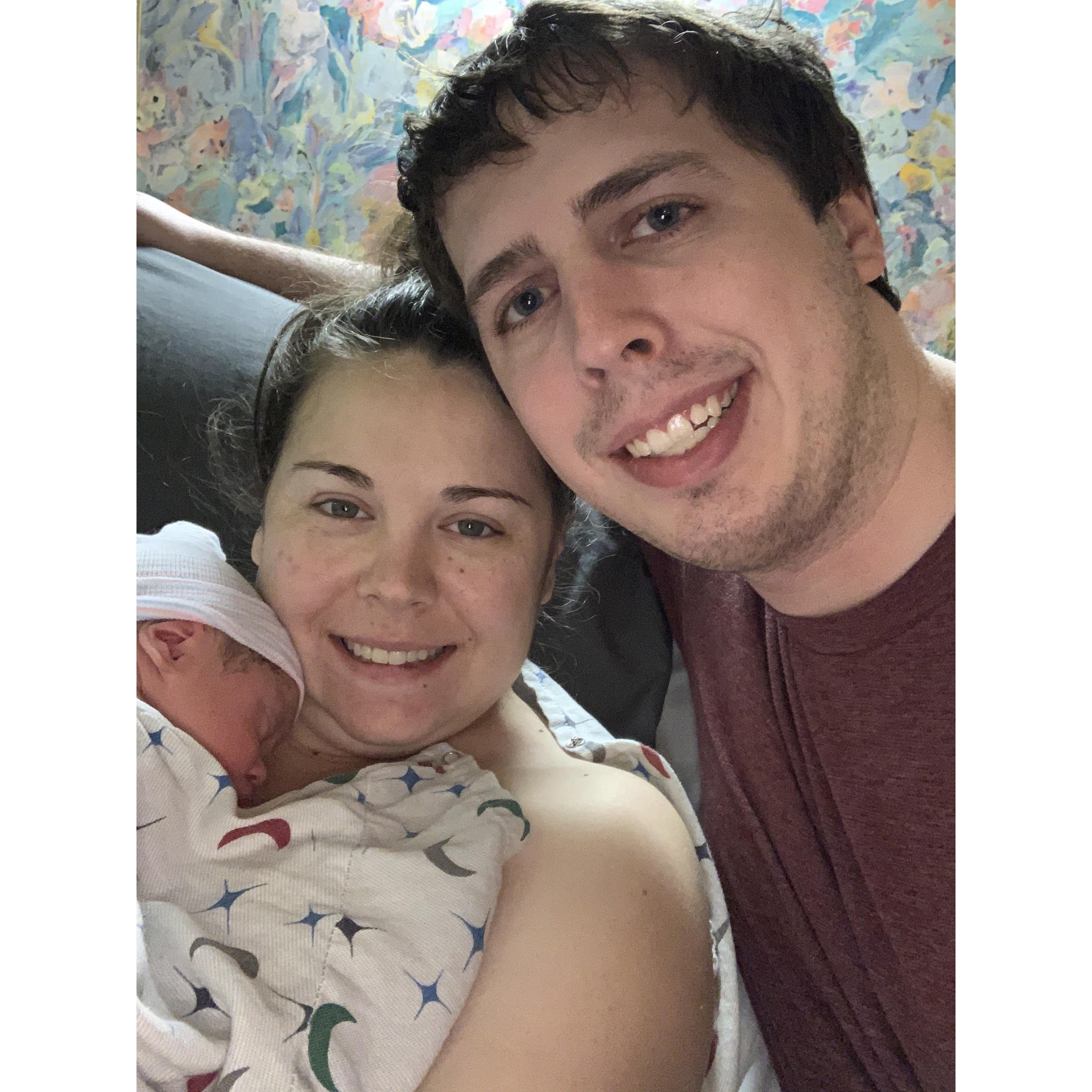 Very first family photo :) Don't mind how tired we look!