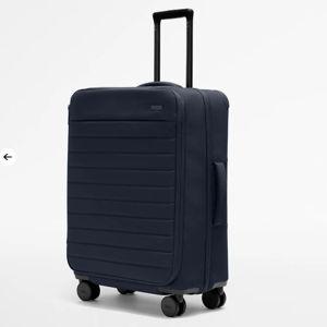 Away Medium Soft Shell Suitcases | Navy Blue
