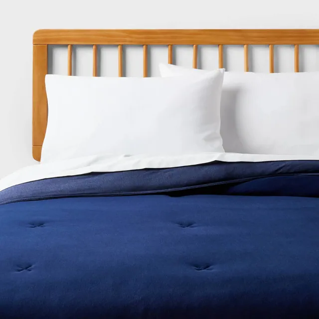 Twin/Twin XL Jersey Comforter Blue for Dorm - Room Essentials™