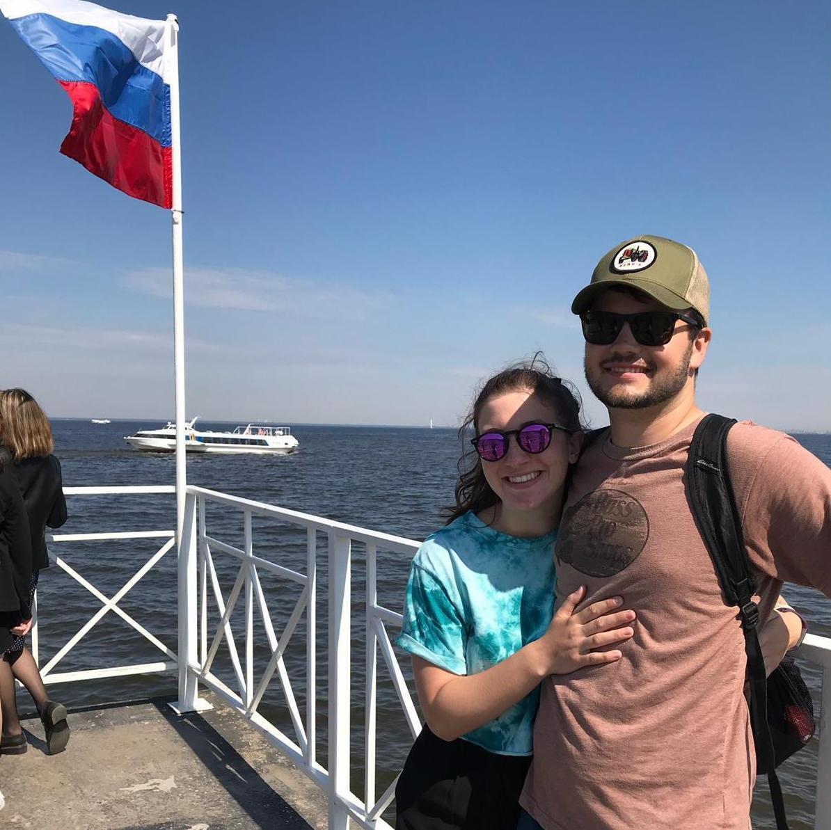 By the sea in St. Petersburg, Russia.