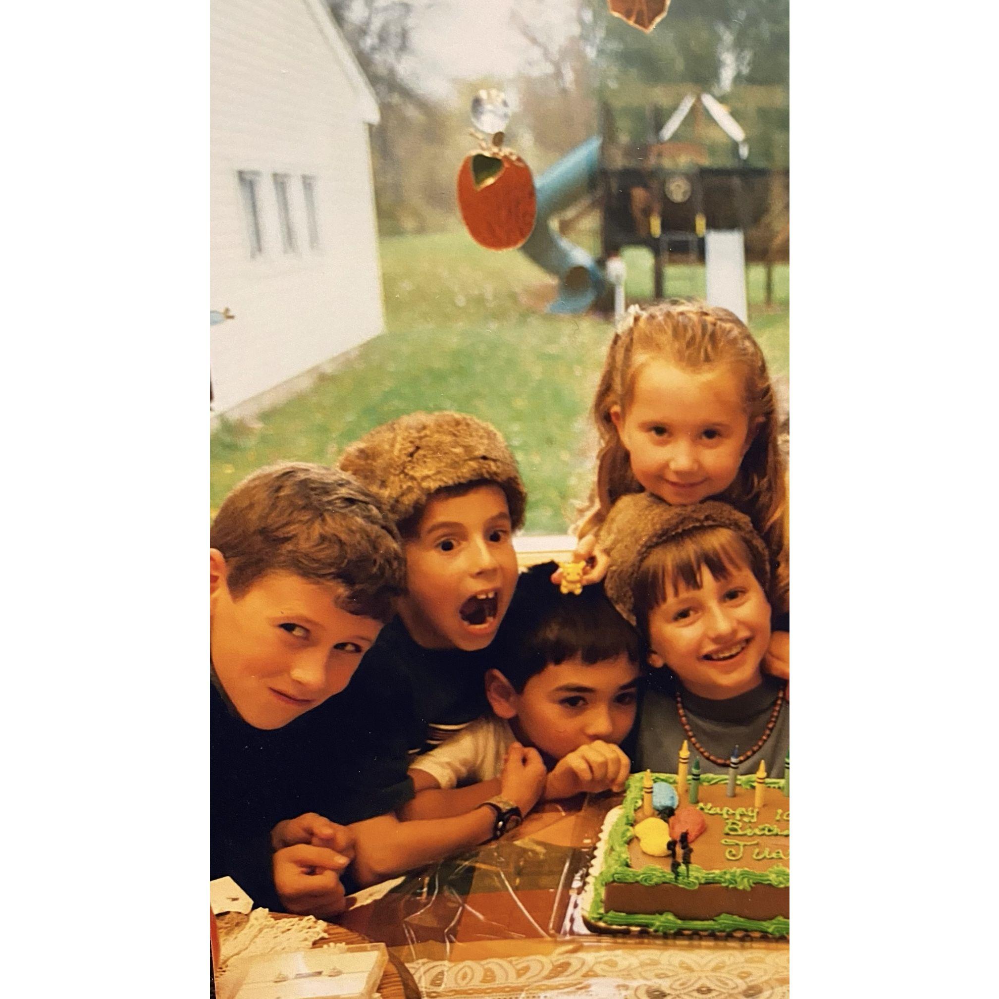 Our very first documented photo together. Kyle was about 8 years old, and I (Rebekah) was about 4 years old.