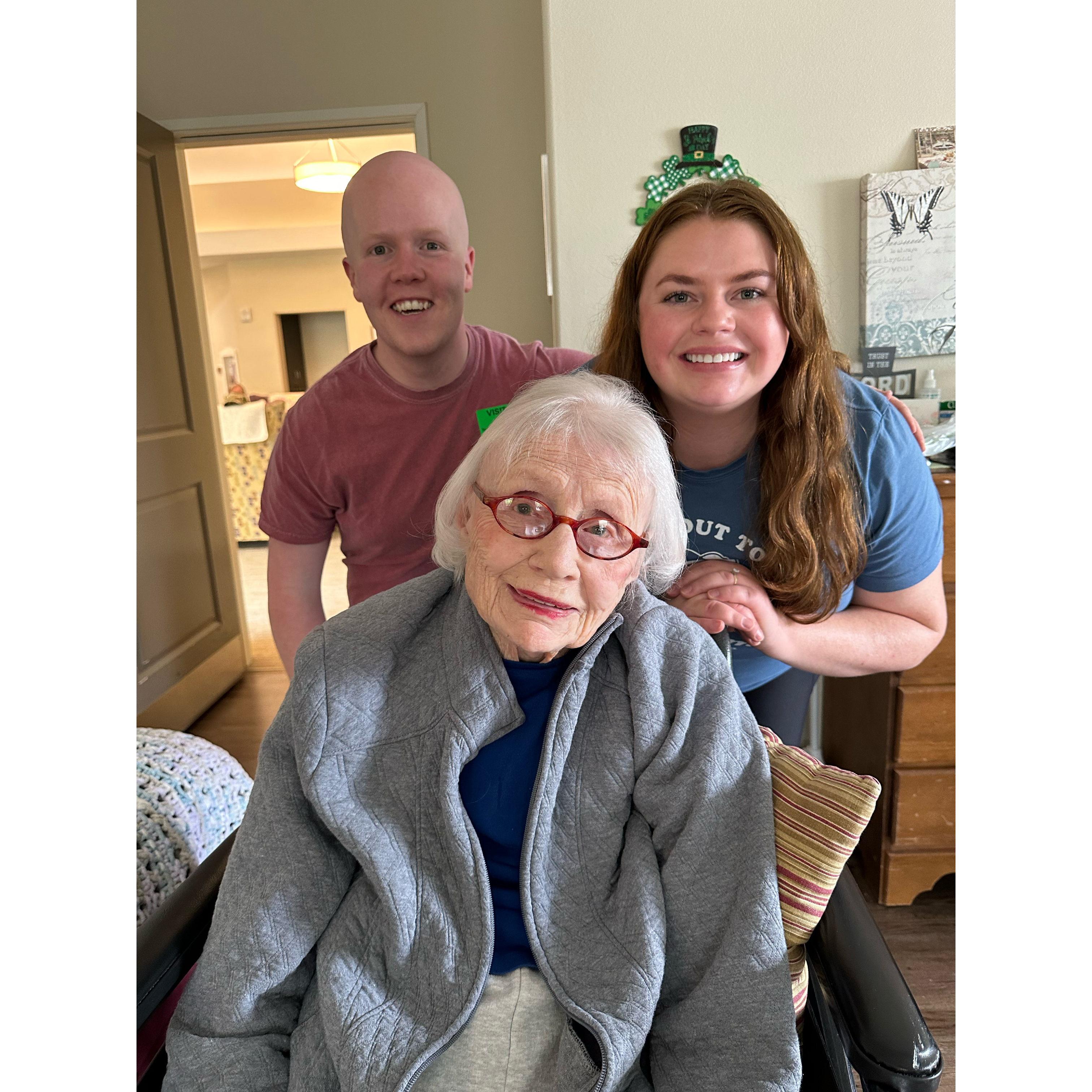 Seeing Sarah's grandma Alice in May 2024 before her 100th birthday