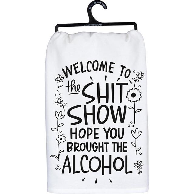 Primitives by Kathy Decorative Kitchen Towel - Hope You Brought Alcohol