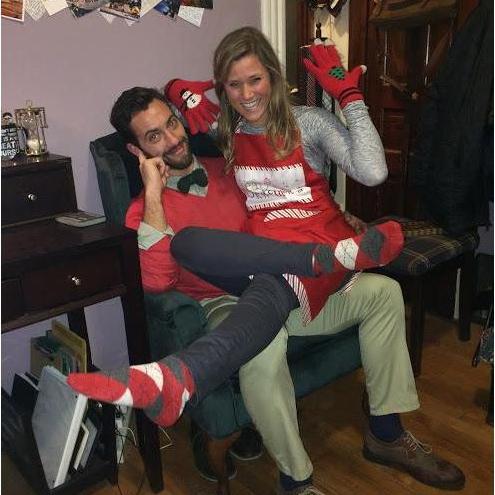 T'was the Christmas season...also this picture was taken in Nick's purple room...not Andrea's.