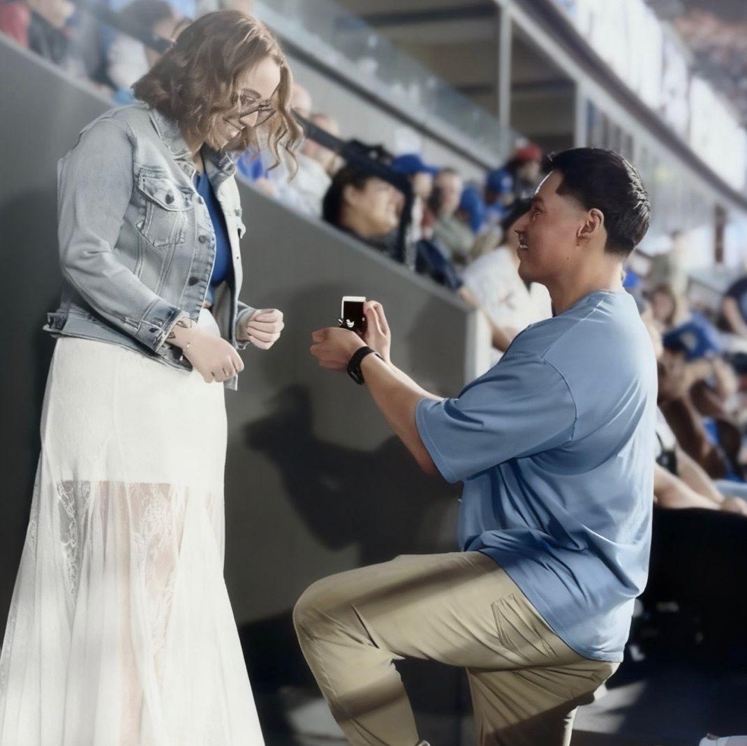 The moment I said "yes"!