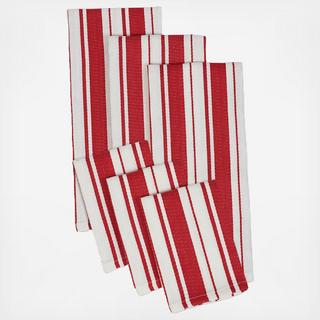 6-Piece Stripe Herringbone Dishtowel & Dishcloth Set