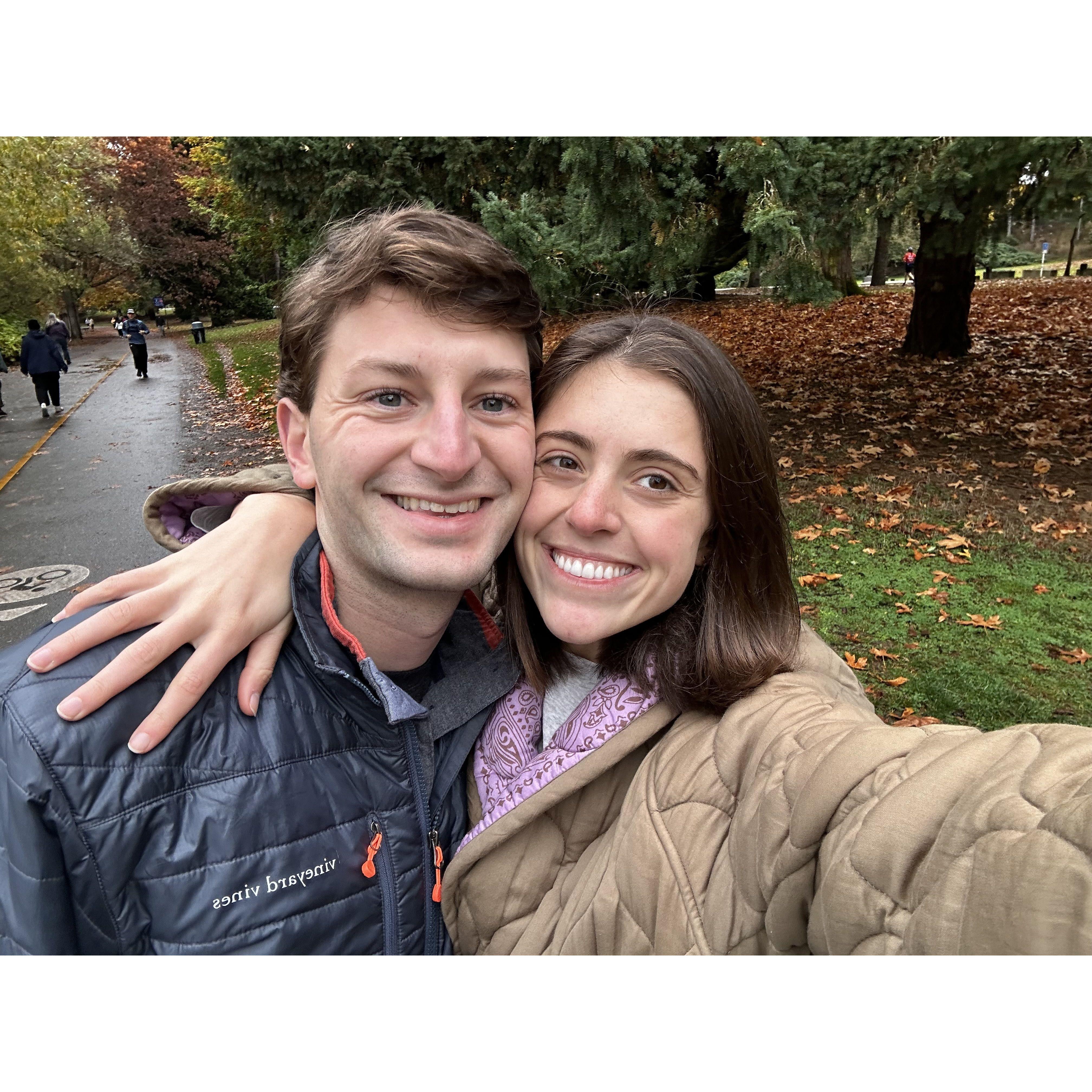 Walking around Green Lake in Seattle