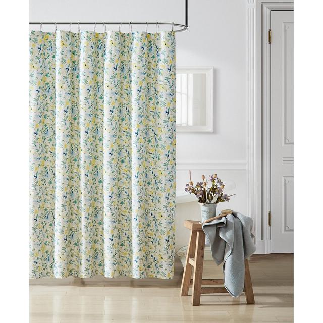 Laura Ashley Nora Cotton Shower Curtain, 72" X 72"