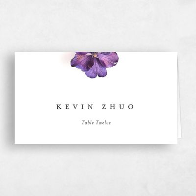 Purple Wedding Place Card - Spiga