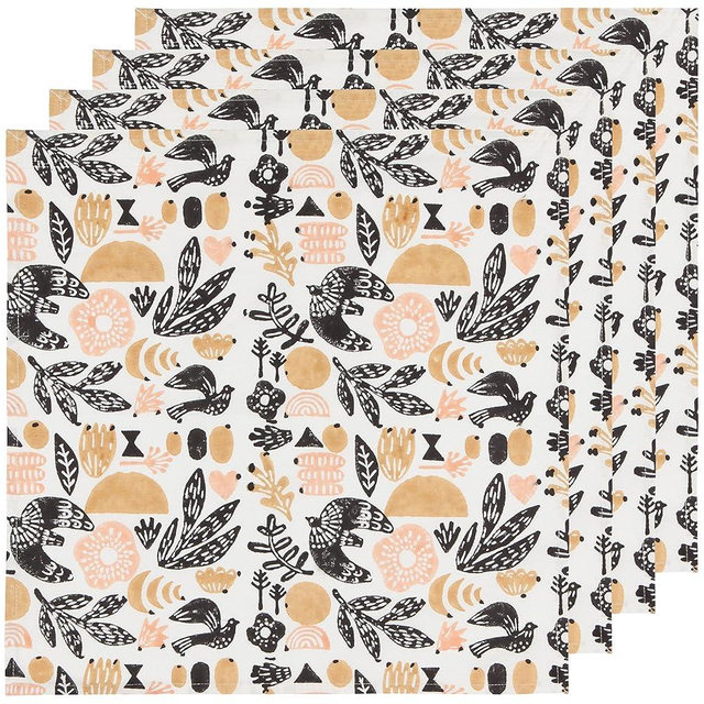 Danica Studio Cotton Dinner Napkins Block Printed, Myth