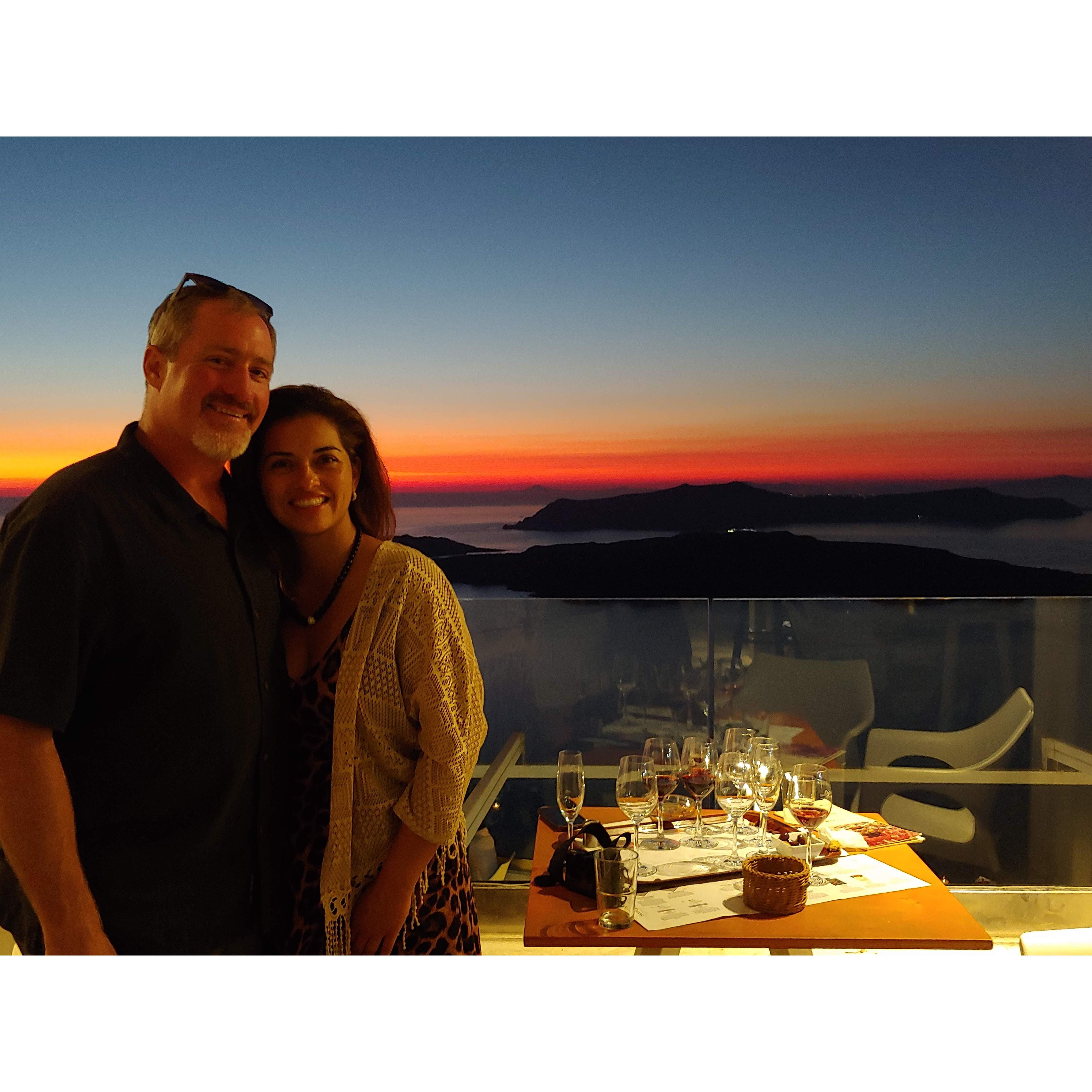 Travel and wine?  Yes, we love both! - Santorini, Greece, 2019