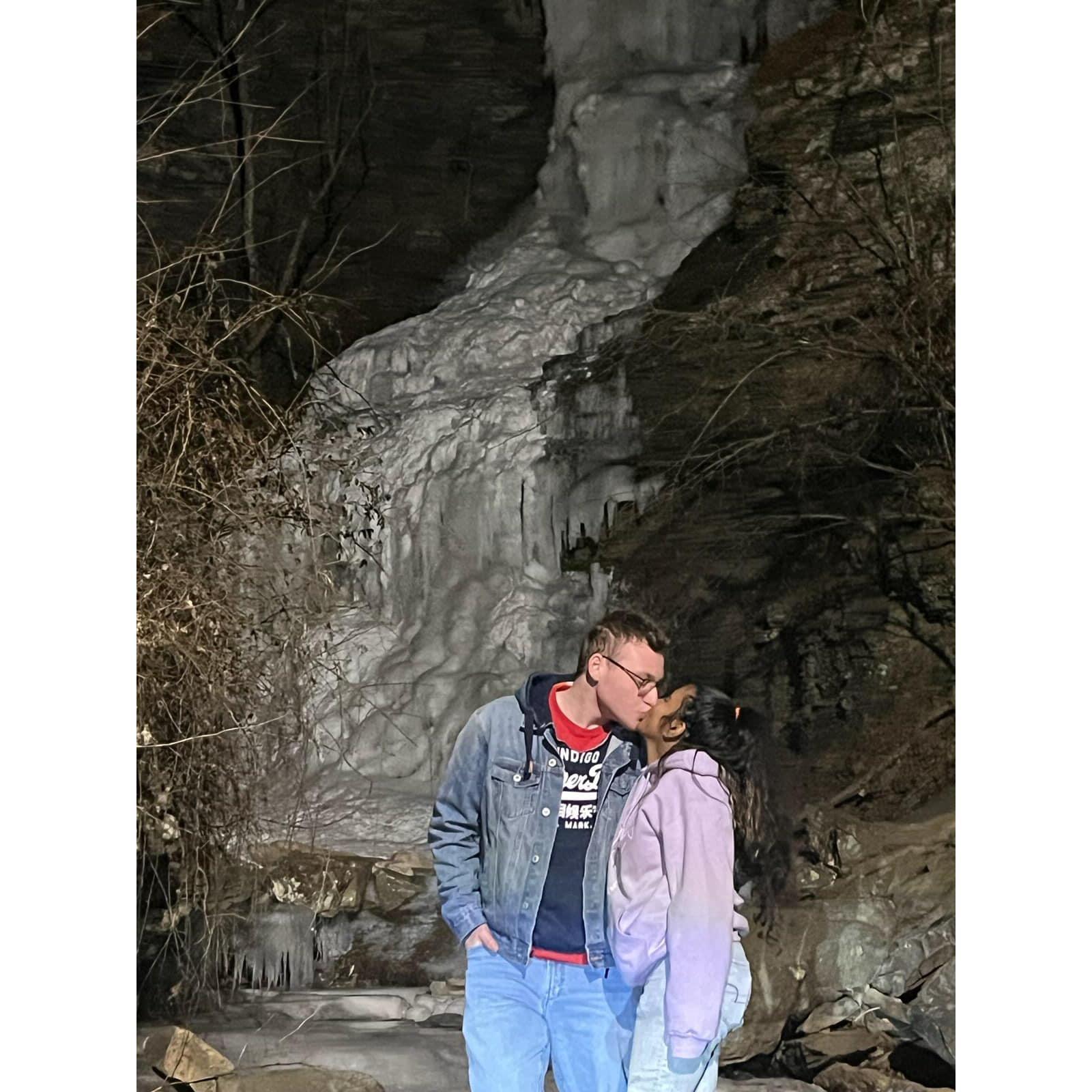 Our first Christmas ( we got snowed in a few days before this picture)