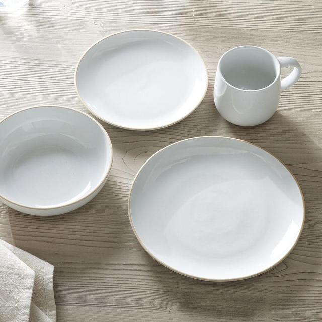 Mill Ceramic Dinnerware, Natural, Set Of 16