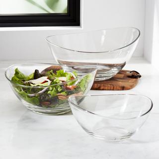 Wave Glass Mixing Bowls, Set of 3