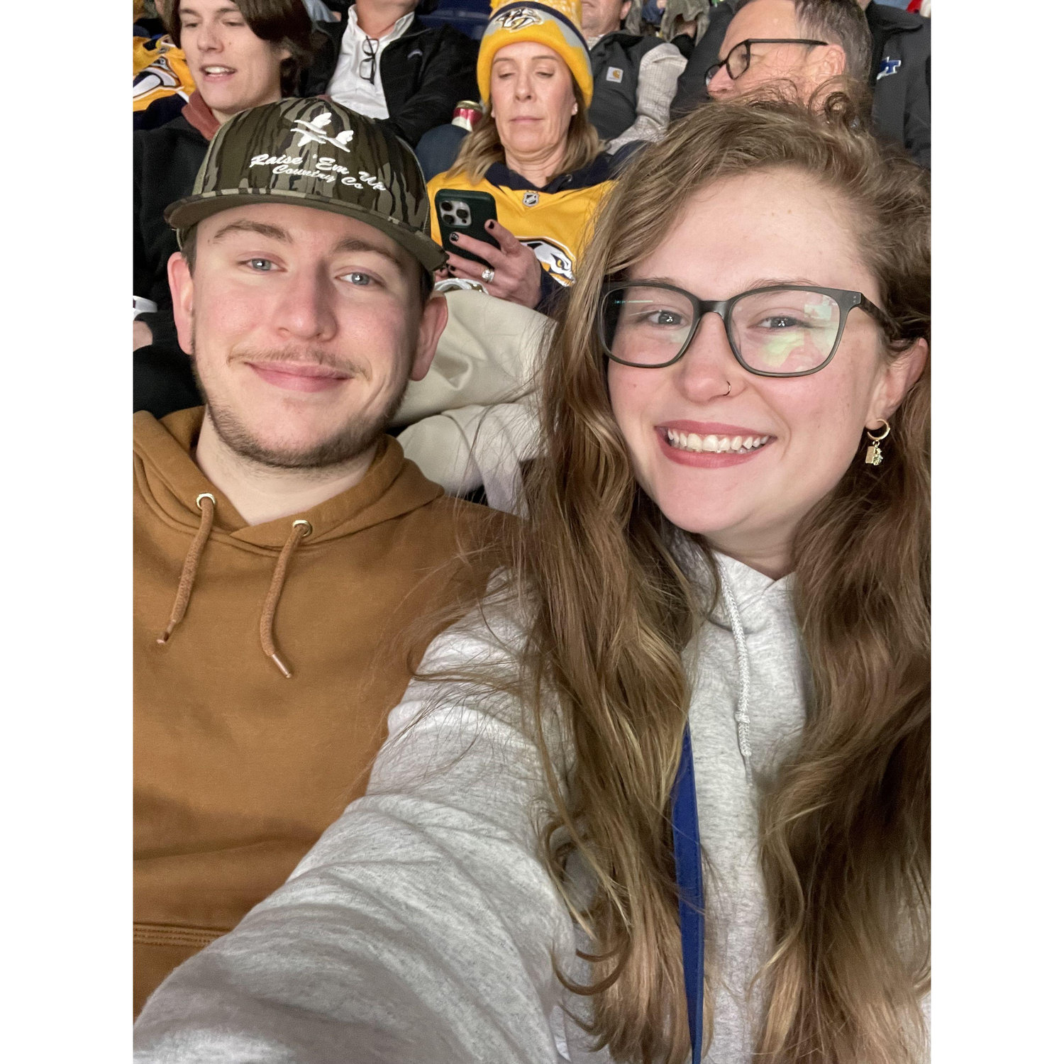 Their first Hockey Game! 🏒