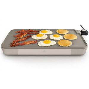 bella 12" x 22" Electric Griddle with EverGood™ Ceramic Nonstick Coating, Removable Temperature Probe, Dishwasher-Safe Drip Tray & Cool Touch Handles, Cook up to 15 Eggs, 1500 Watt, Oatmilk