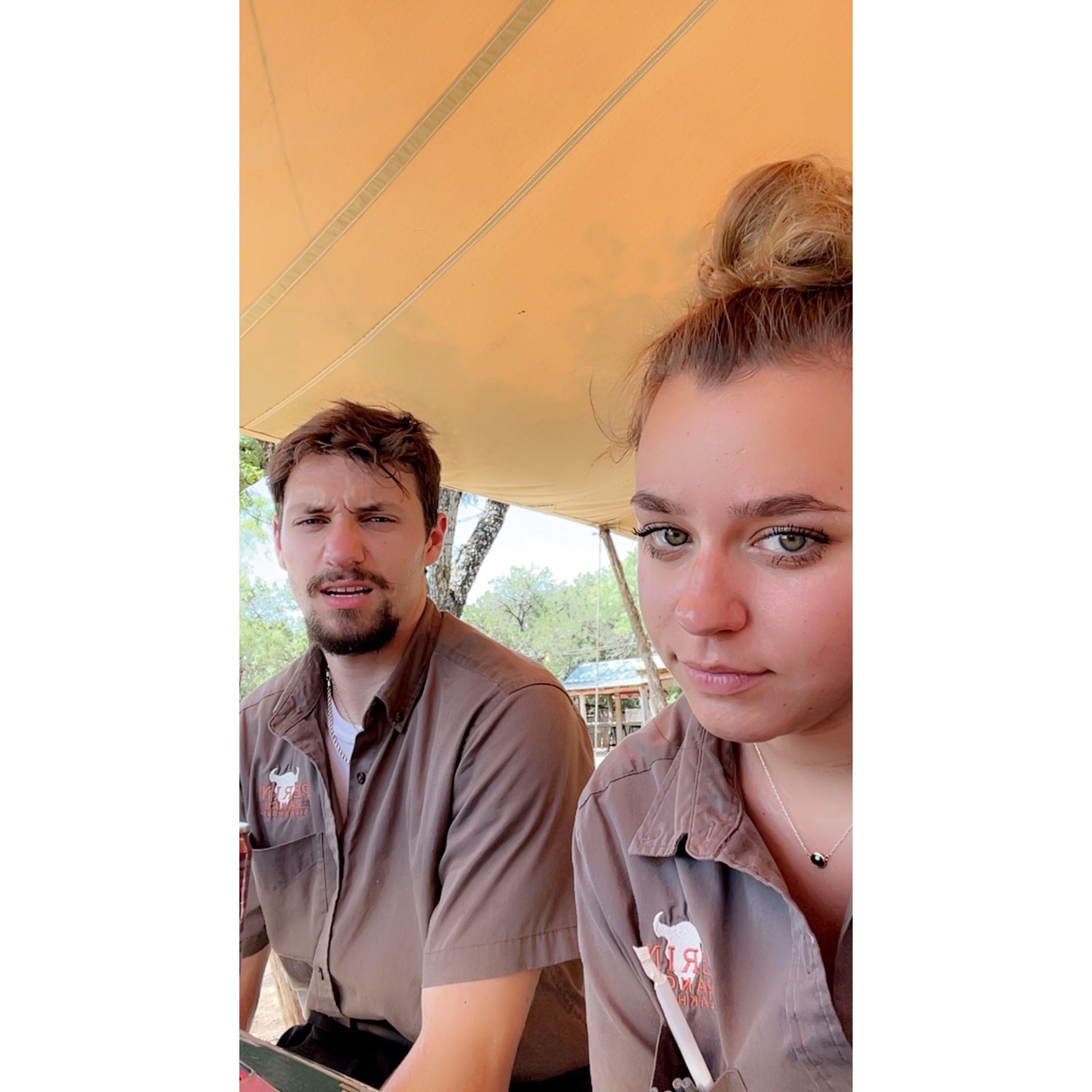 We worked at Perini Ranch Steakhouse together before we started dating.