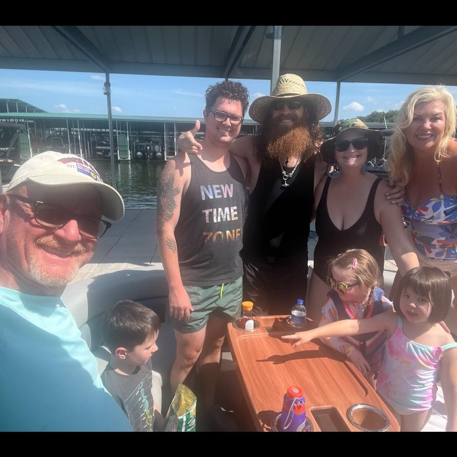 Boating with family.  We loved having you guys