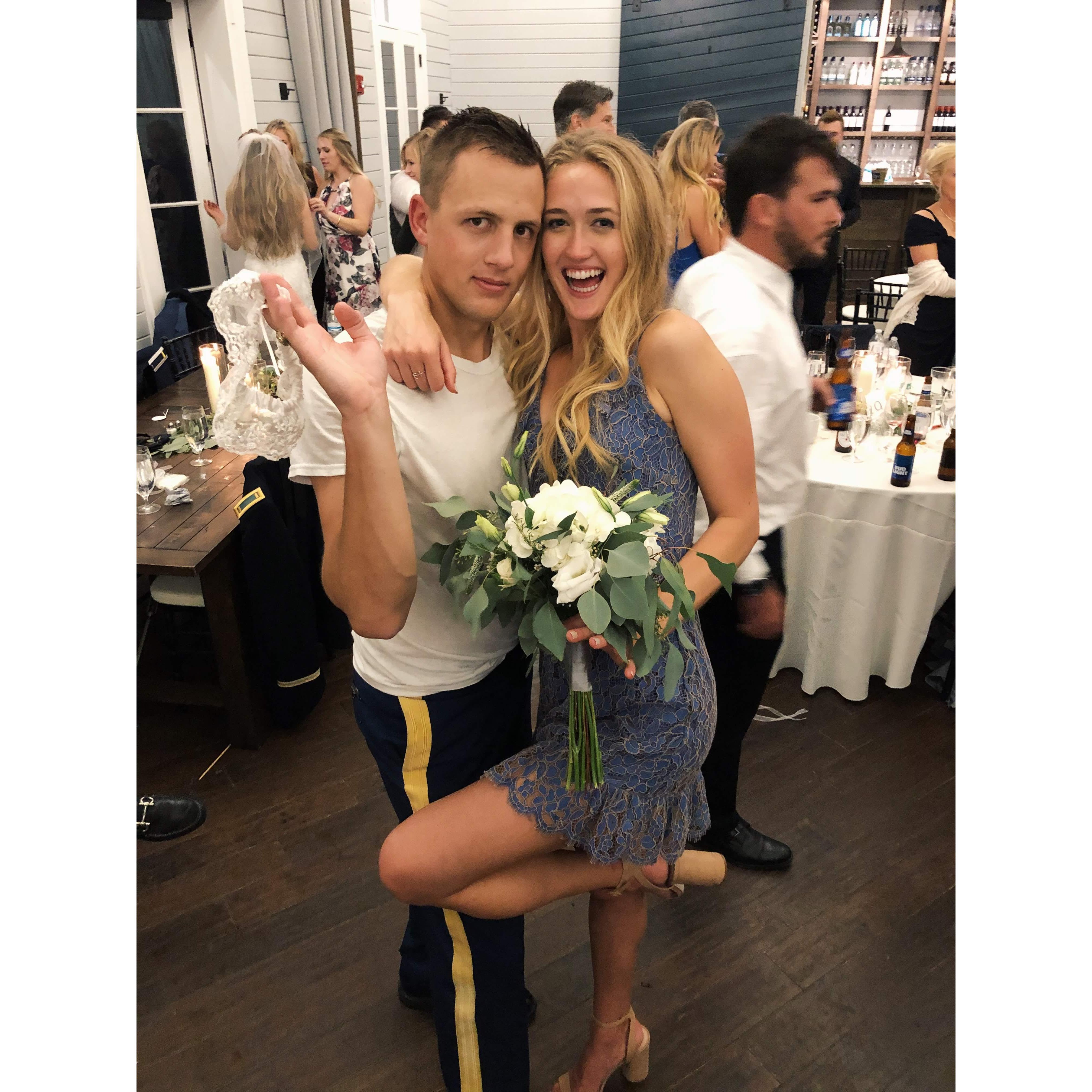 Look who caught the bouquet and garter!