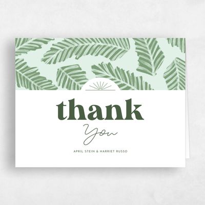 White Floral Wedding Thank You - Tucana Landscape