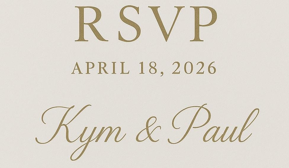 The Wedding Website of Kym Butler and Paul Spires