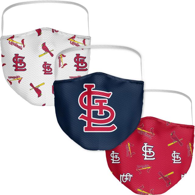 Adult St. Louis Cardinals Fanatics Branded All Over Logo Face Covering 3-Pack