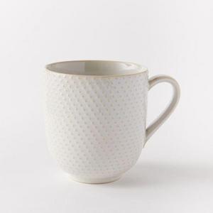Textured Mugs (Set of 4) - White (Dots)