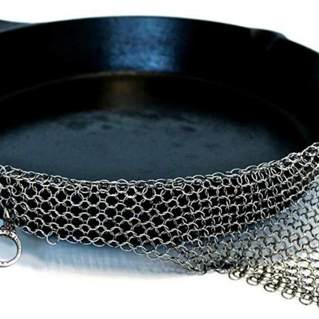 The Ringer - The Original Stainless Steel Cast Iron Cleaner, Patented XL 8x6 Inch Design