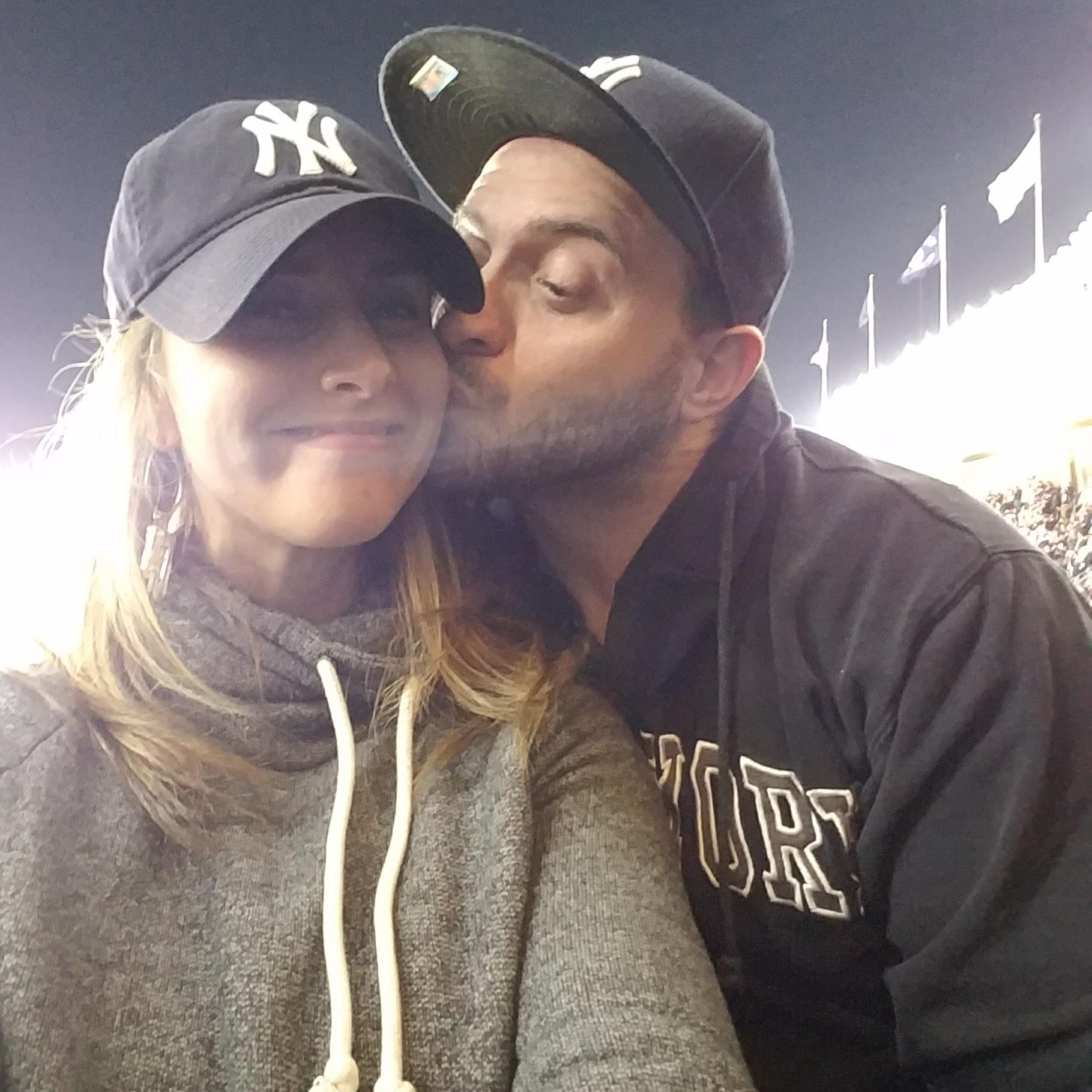 Sal's first playoff game. Go Yankees!