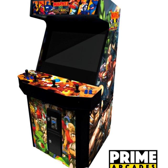 4,708 Games in 1 Four Player Stand Up Arcade 32″ LED Monitor With Trackball
