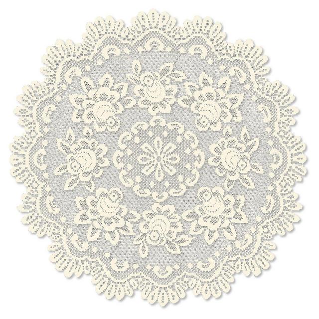 Heritage Lace® Rose 30-Inch Round Table Topper in Ecru