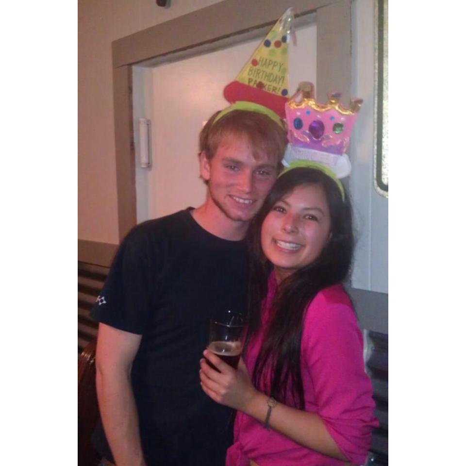 Our first shared birthday party of many (Matt's 21st!)