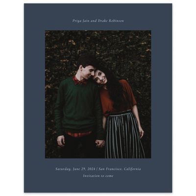 Grayed Navy, Blue Wedding Digital Save the Date - Merlo Photo