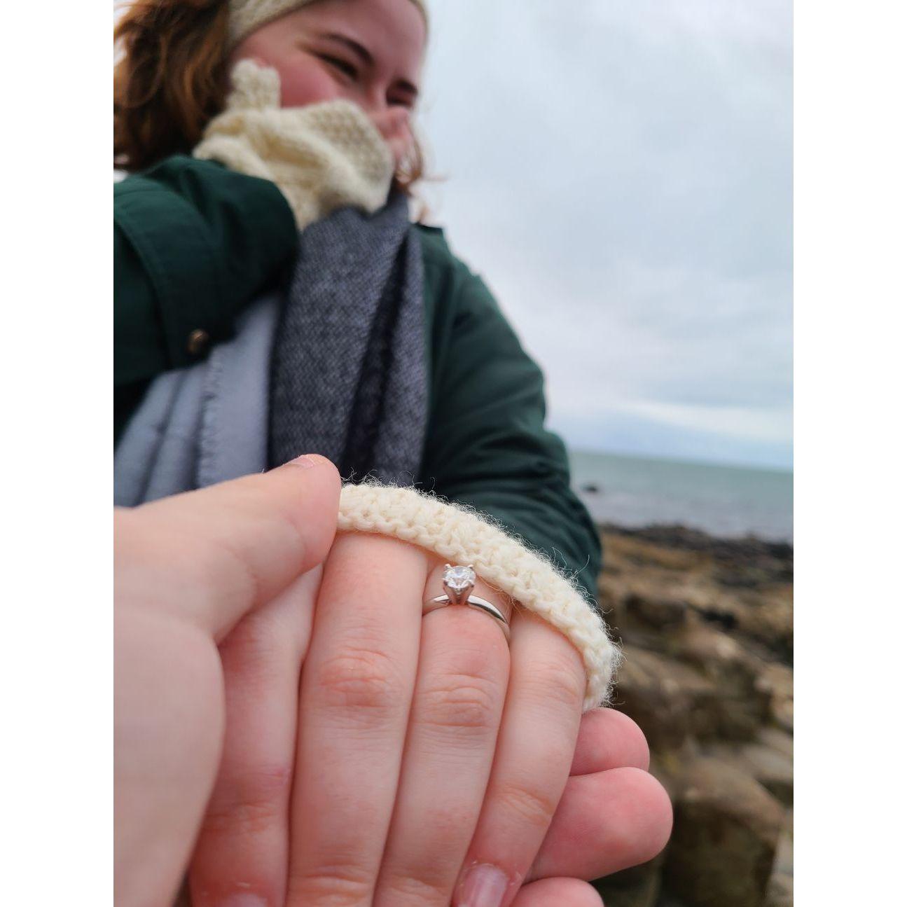 When we got engaged in Ireland!