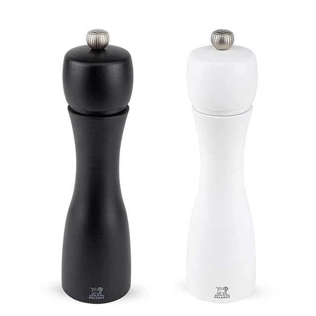 Peugeot Tahiti 8 Inch Black Pepper Mill and White Salt Mill Set