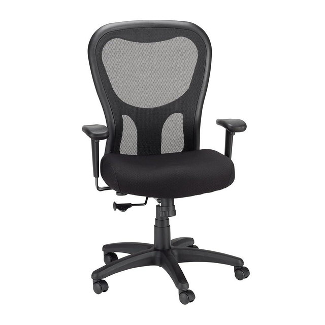 Tempur-Pedic TP9000C Mesh Swivel Task Chair with Tempur Material, Cooling Gel Layer, Adjustable Armrests, and Lumbar Support, Black