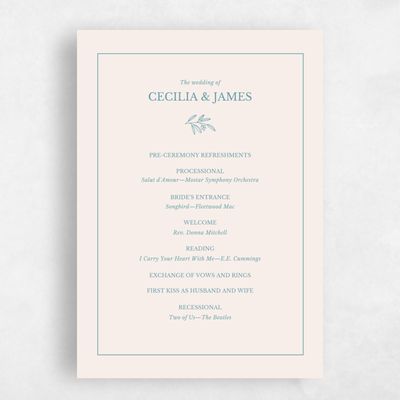 Blue Wedding Program - Norcross