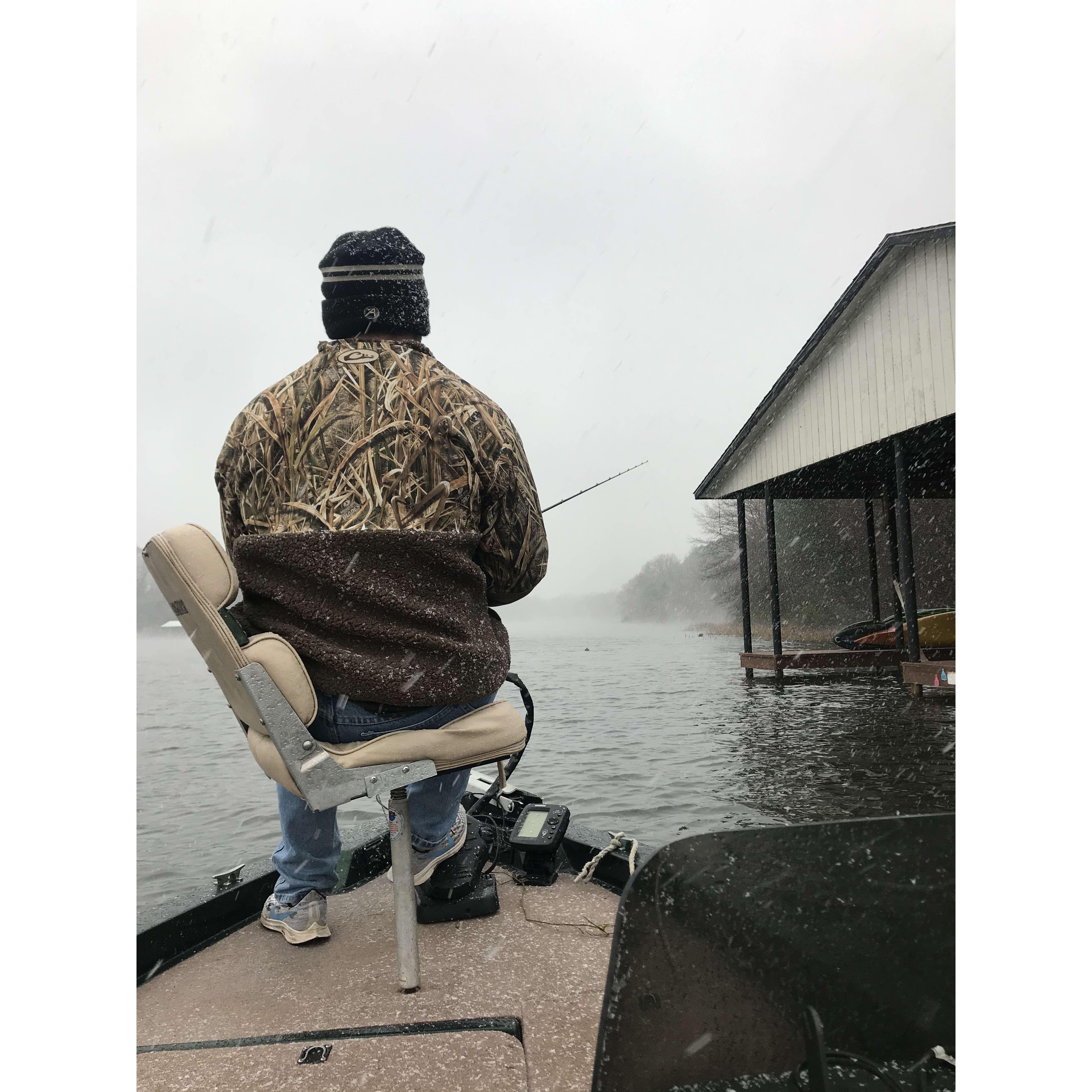 I really figured out I loved Zach when he talked me into going fishing in the snow and I said yes!