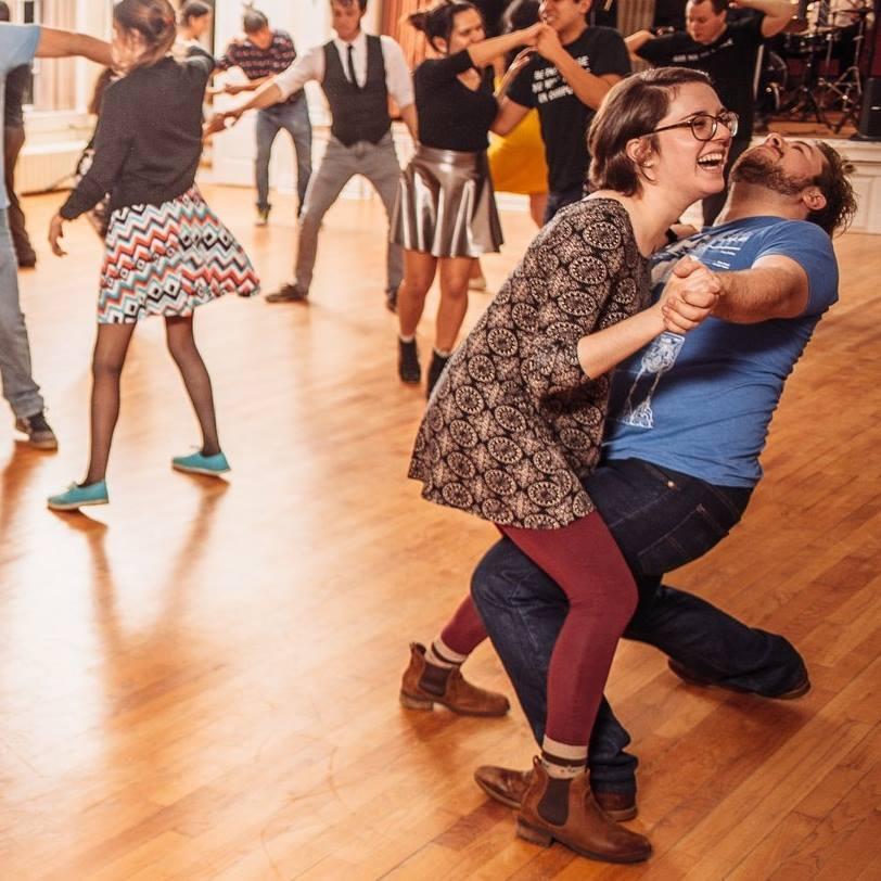 Our best attempt at swing dancing.