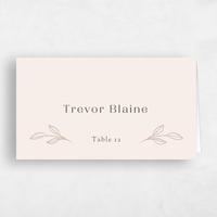 Beige Wedding Place Card - Cassis