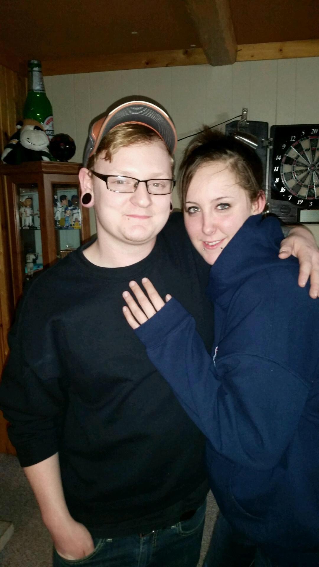 Our first picture together as an official couple