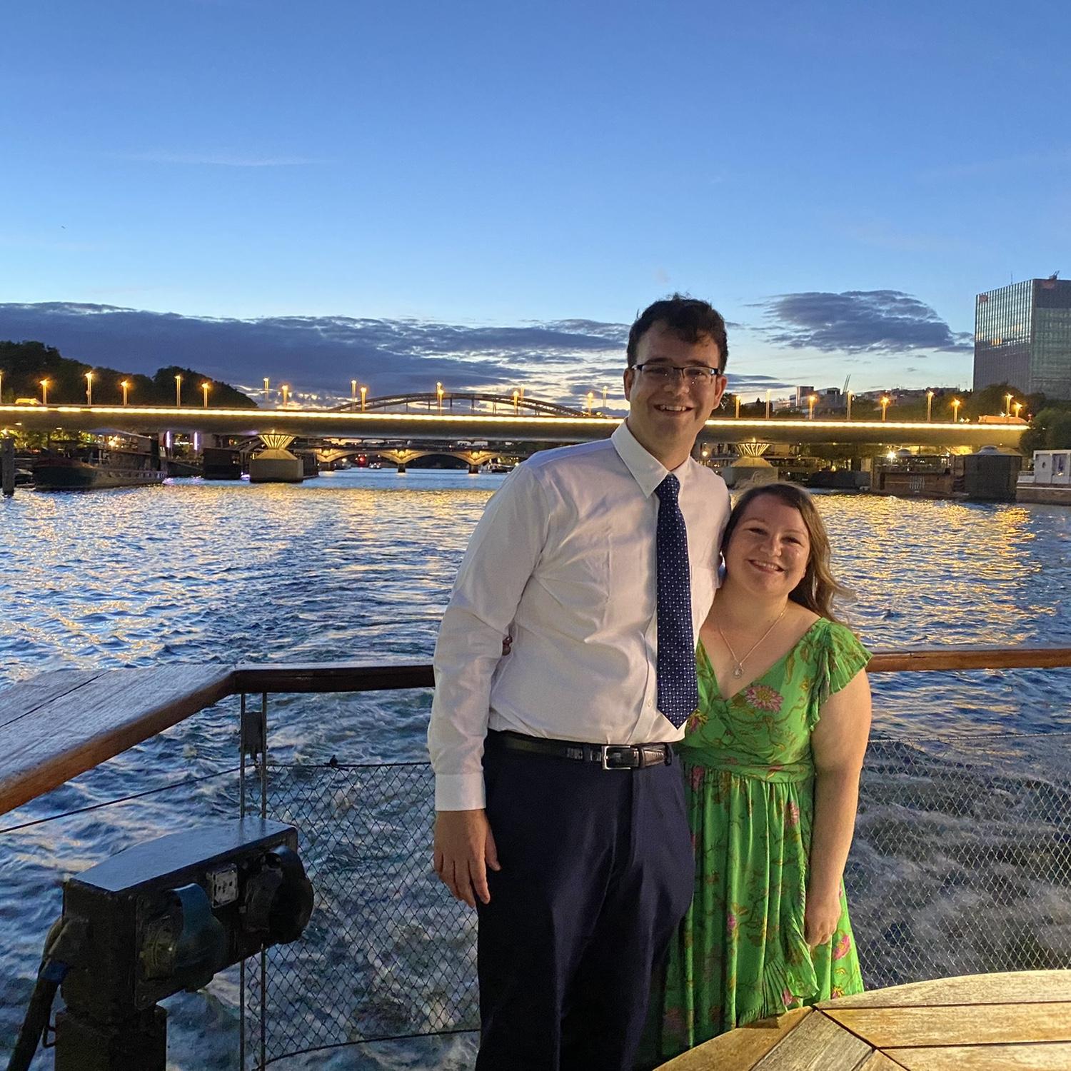 While in Paris, we went on a Seine River Cruise. Michael Hathaway said he knew Matthew would marry Aubrie if he was willing to pack a suit for their Paris trip.