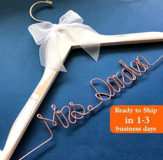 Wedding Hanger, Personalized Gift, Personalised Gift, Bridesmaid Gift, Bridal Hanger, Bridal Shower Gift, Bachelorette Party, Gift for Bride