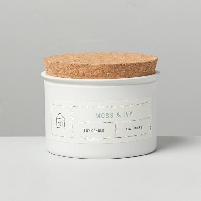 4oz Moss & Ivy Tin Candle with Cork Lid - Hearth & Hand™ with Magnolia