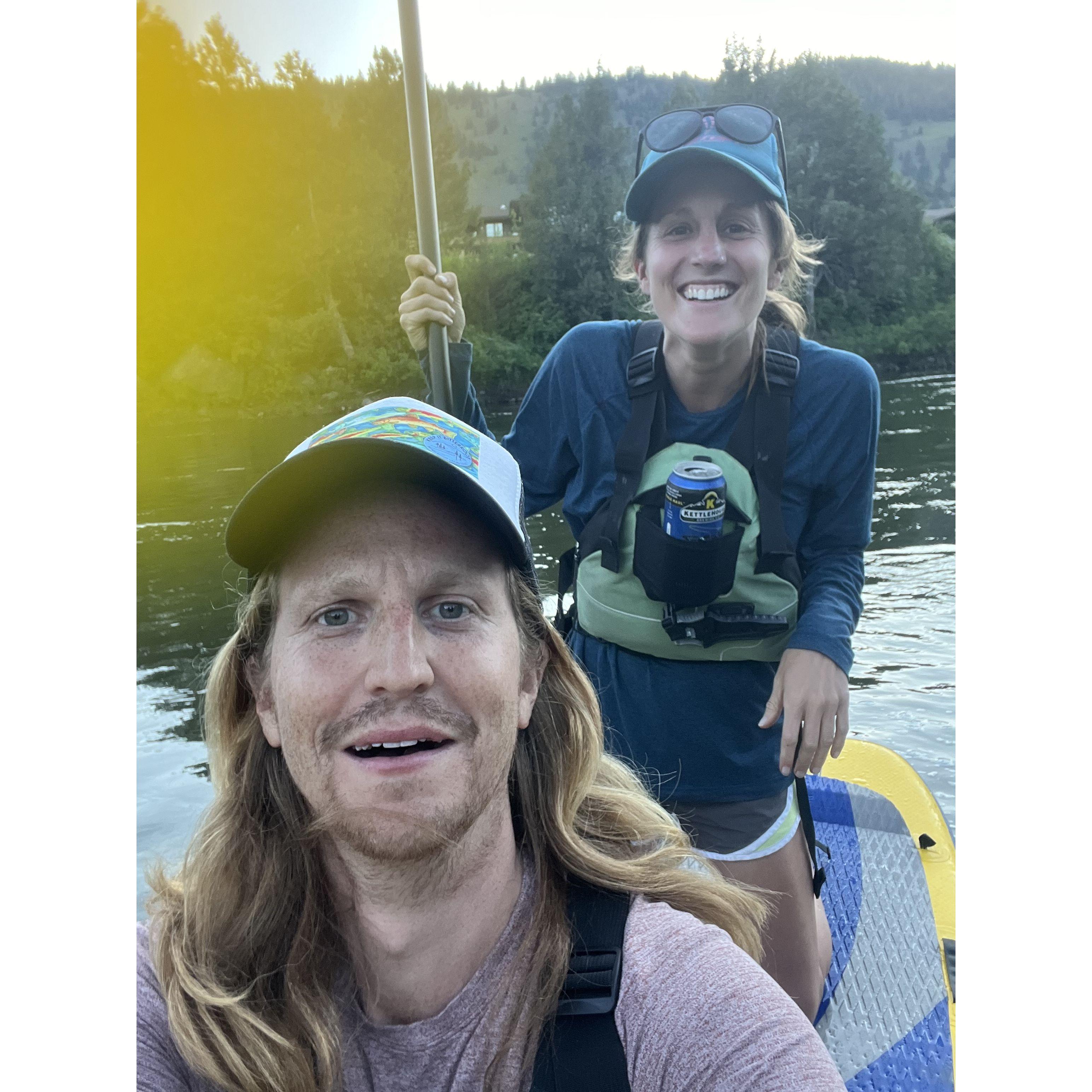 Impromptu river trip with friends passing through town.
