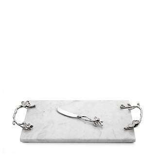 Michael Aram White Orchid Cheese Board with Knife