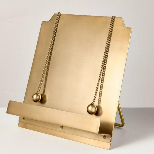 Brass Cookbook Holder with Weighted Chains - Hearth & Hand™ with Magnolia