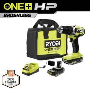 ONE+ HP 18V Brushless Cordless 1/2 in. Drill/Driver Kit with (2) 2.0 Ah HIGH PERFORMANCE Batteries, Charger, and Bag